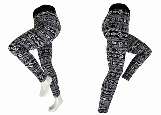 Snowflake Women'S Fleece Leggings Ladies Fleece Lined Leggings