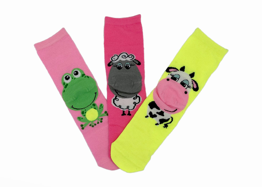 Spandex Polyester Animal Style Womens Fancy Socks Ladies Socks